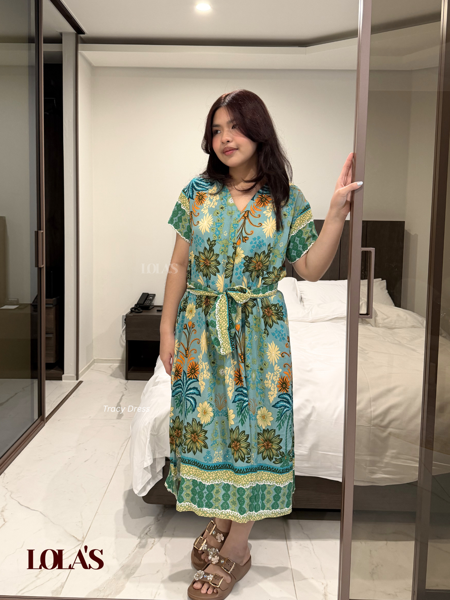Tracy Dress (Minty Aloha)