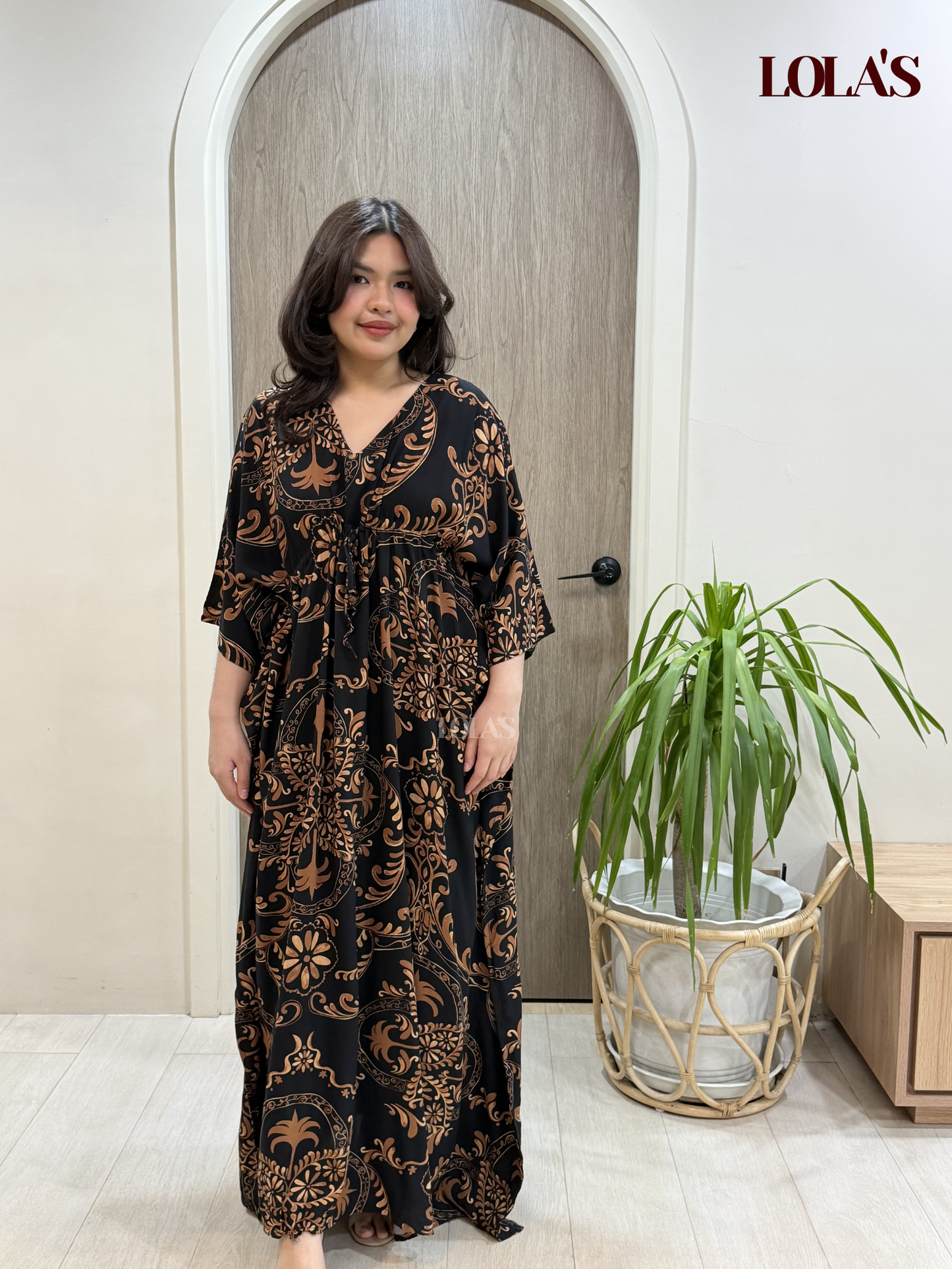 Rowena Dress (Black Baroque)