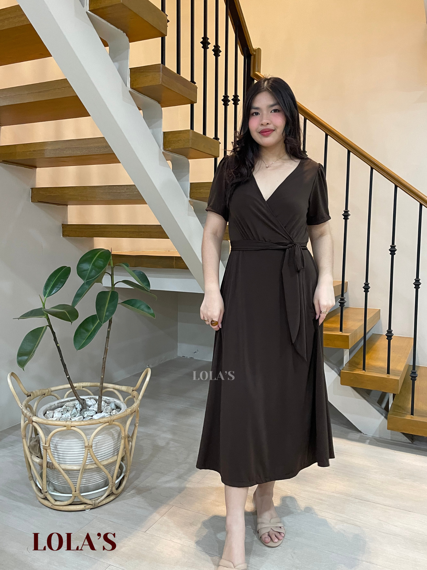 Celestine Dress (Cocoa*)