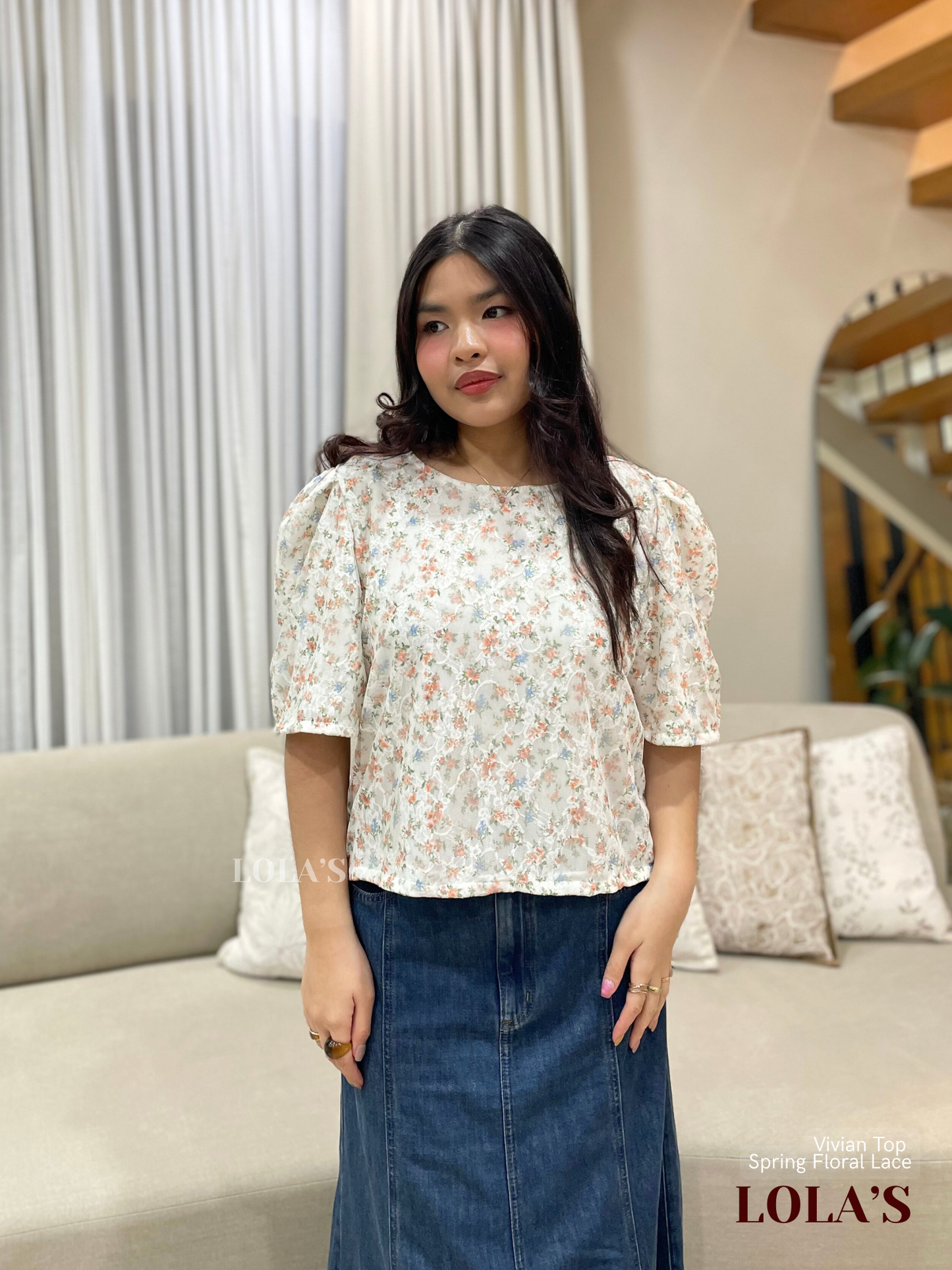 Vivian Top (Spring Florals Lace)