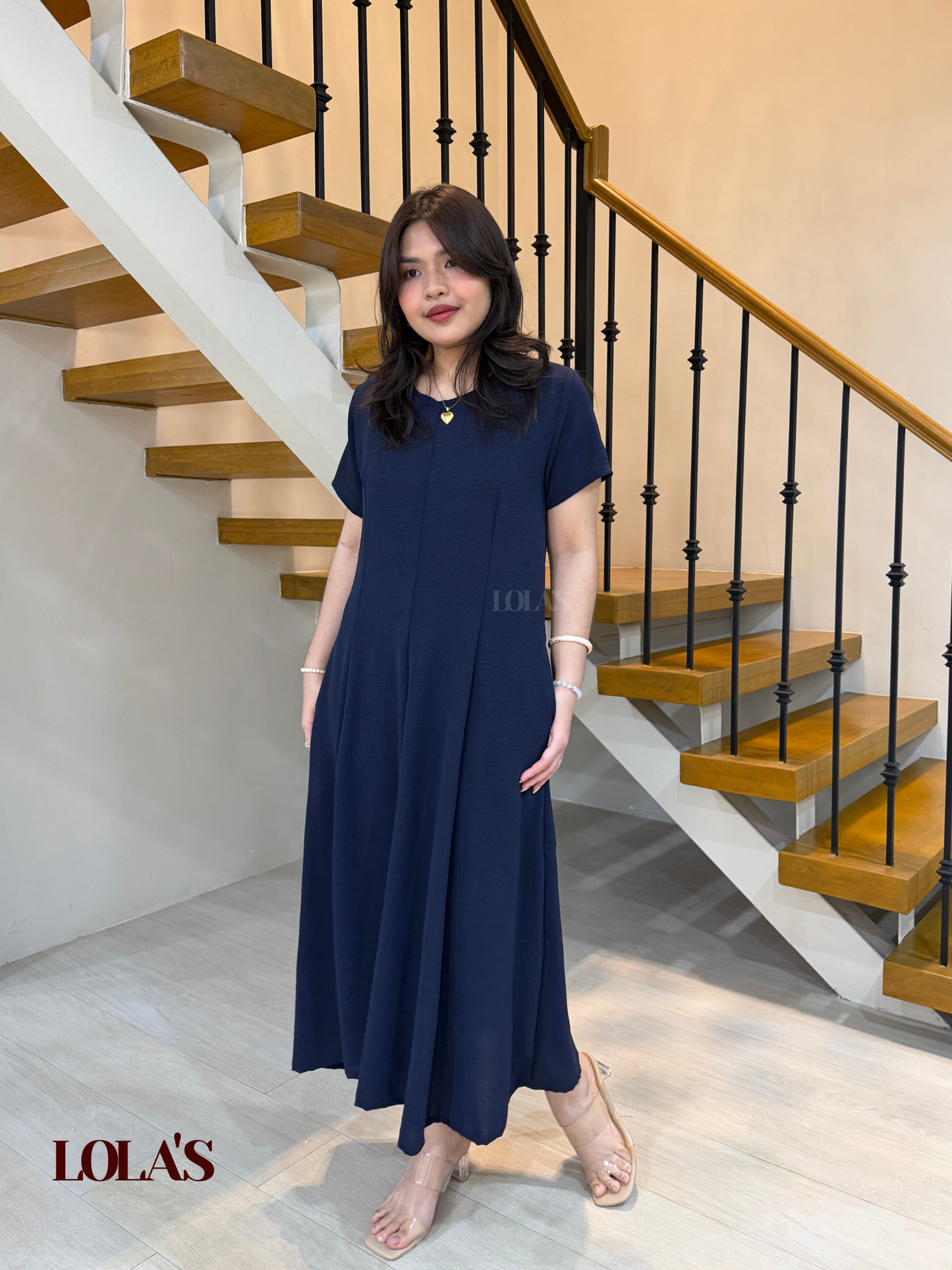 Kathleen Dress (Navy Blue)