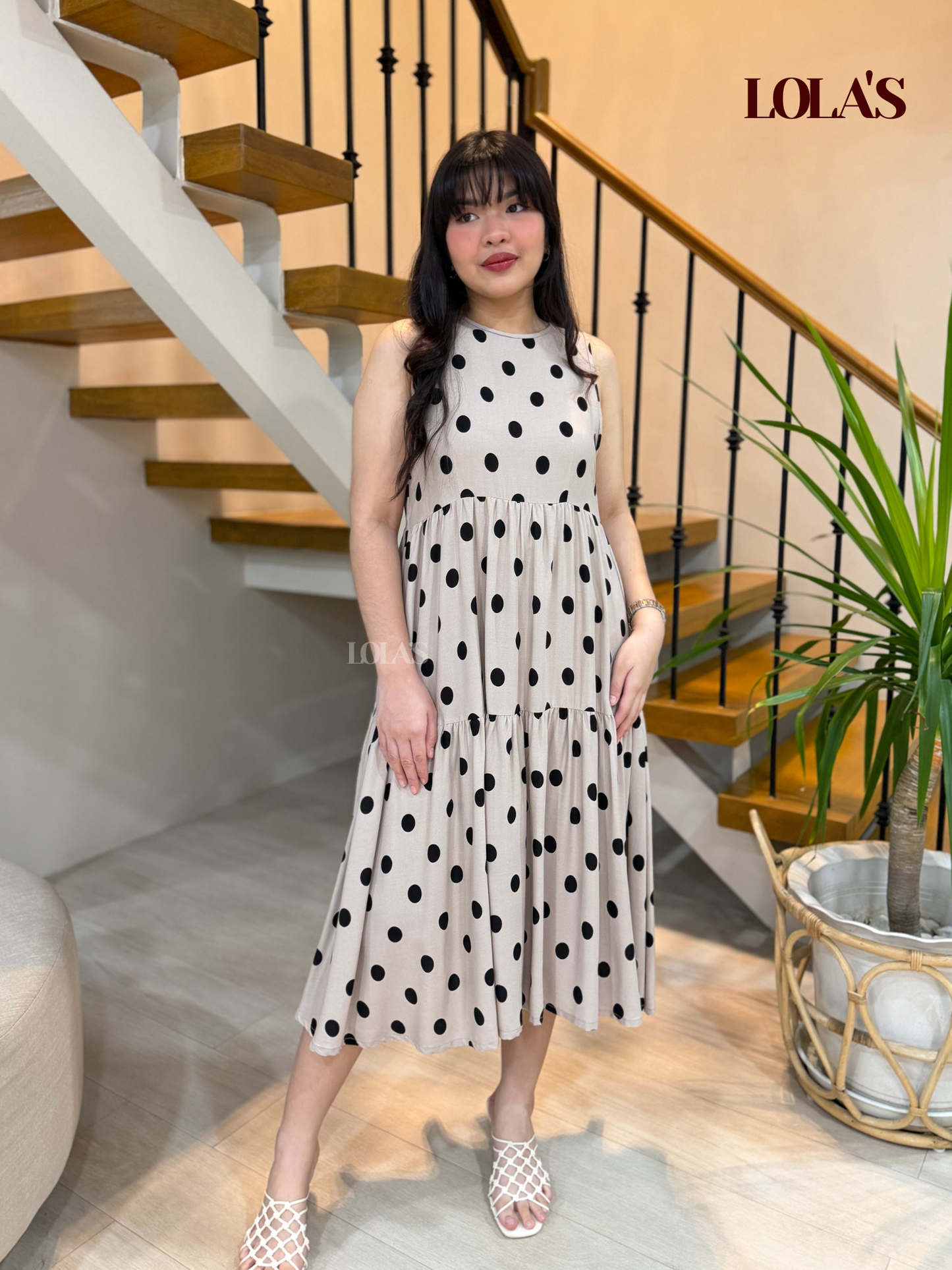 Miles Dress (Sand Polka)