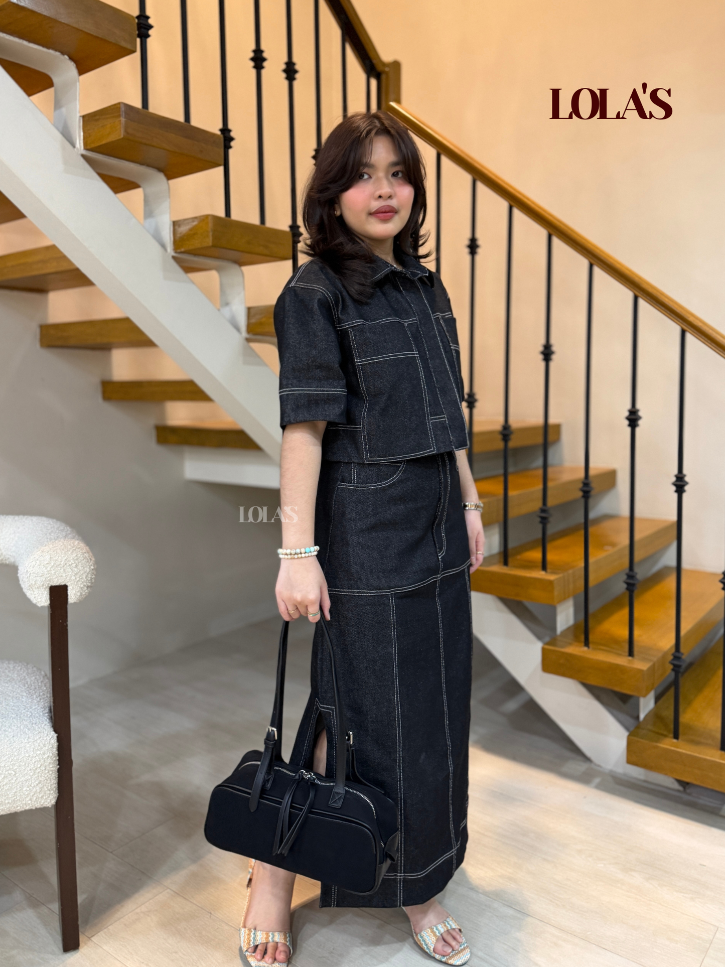 Sabina Skirt (Black Denim)