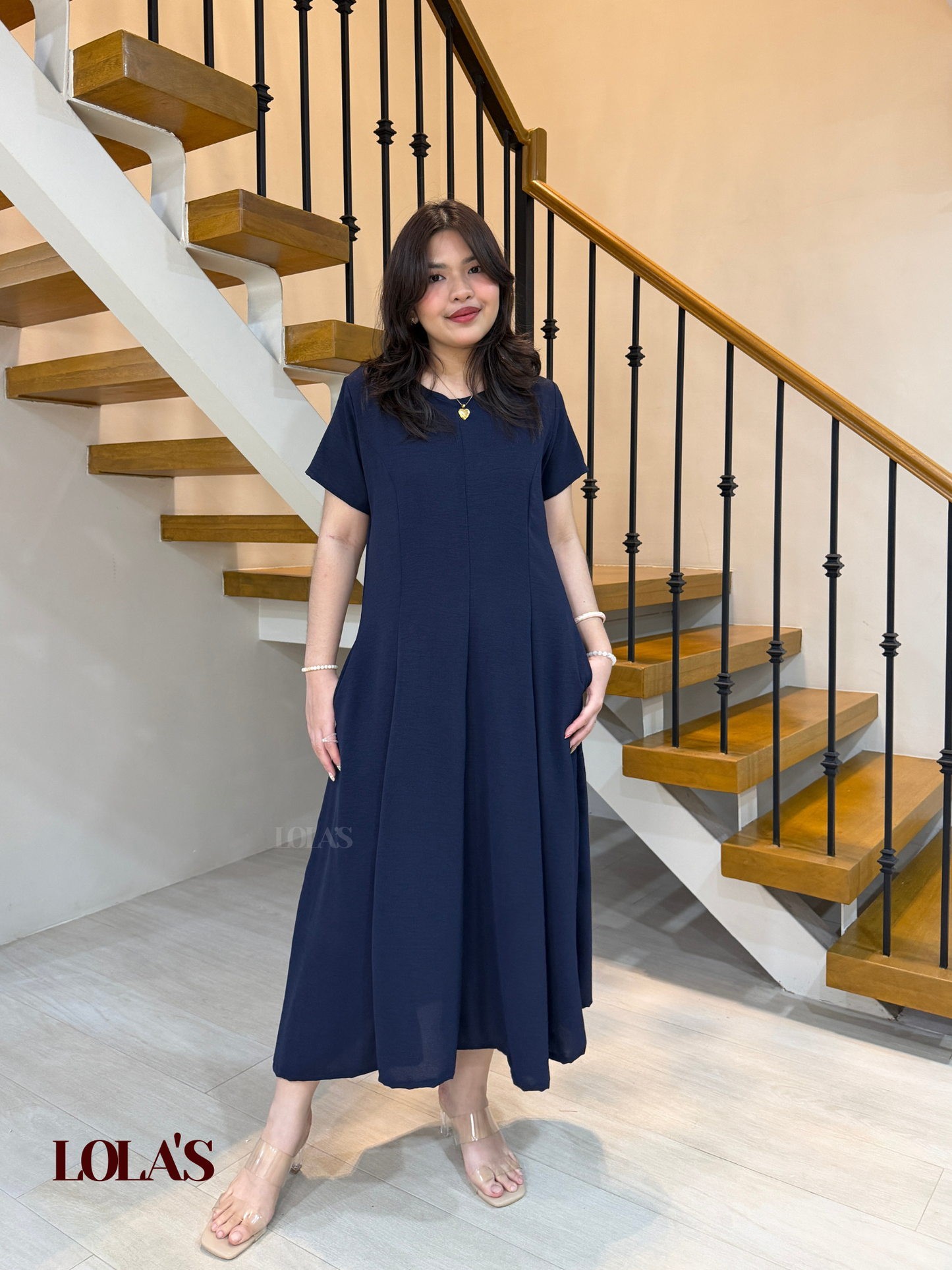 Kathleen Dress (Navy Blue)