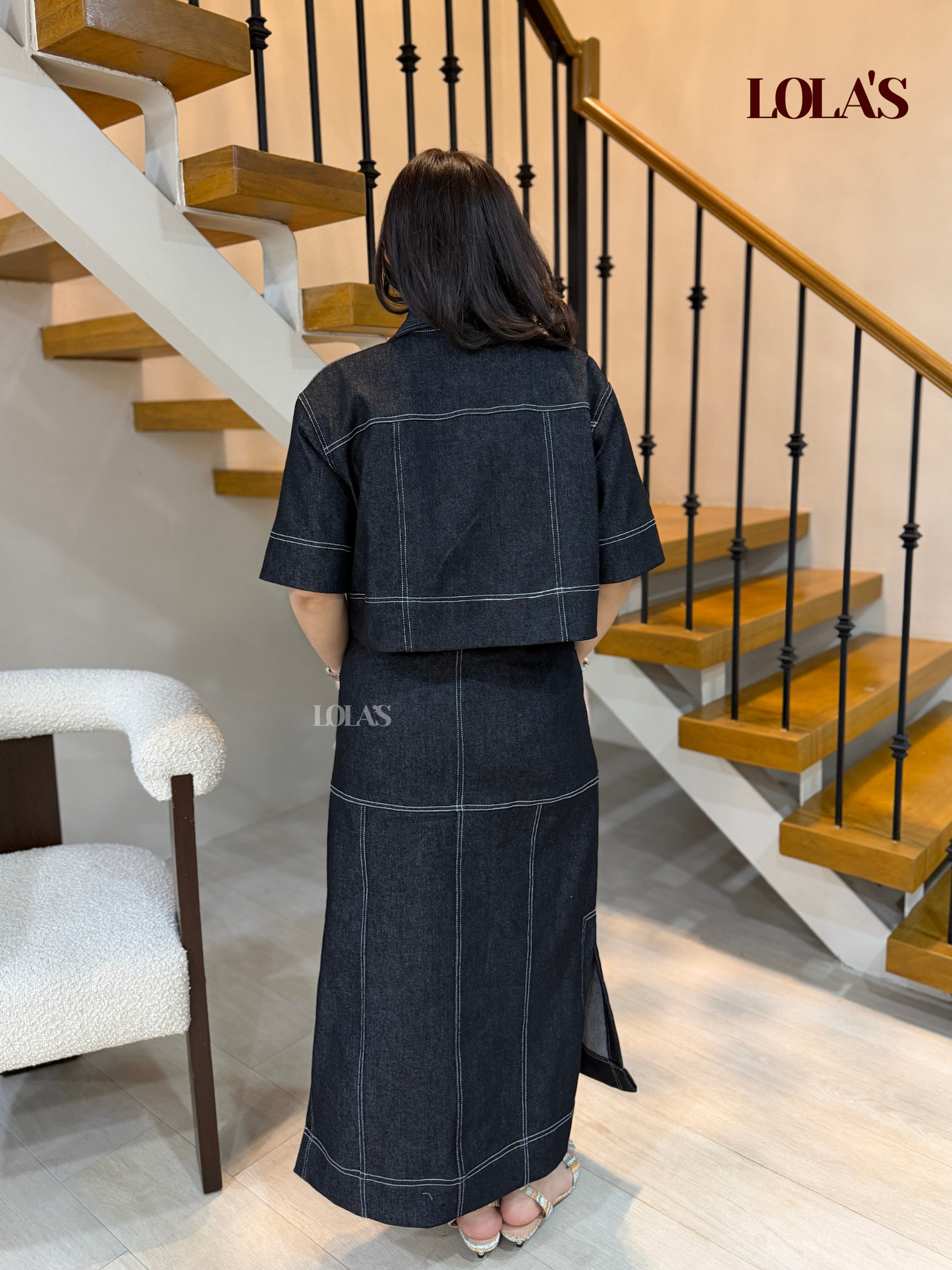 Sabina Skirt (Black Denim)