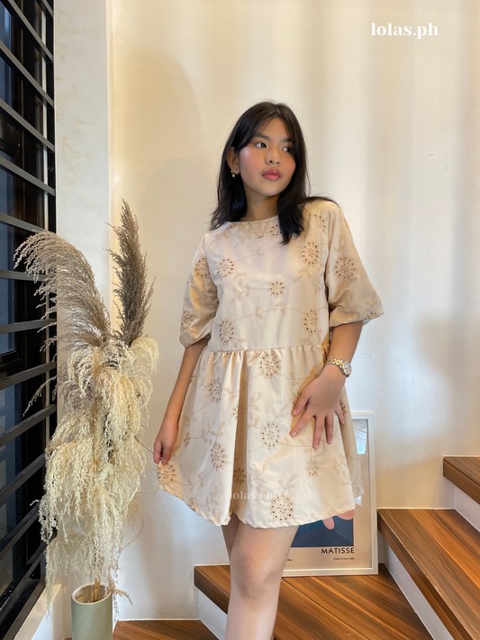 Andrea Dress (Bone Eyelet)