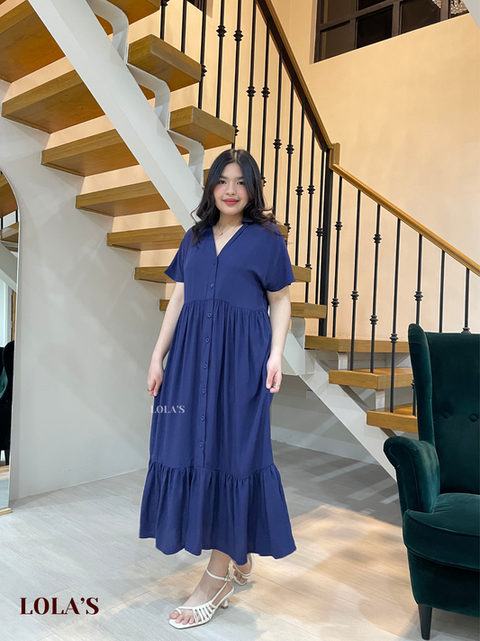 Regine Dress (Navy Blue)