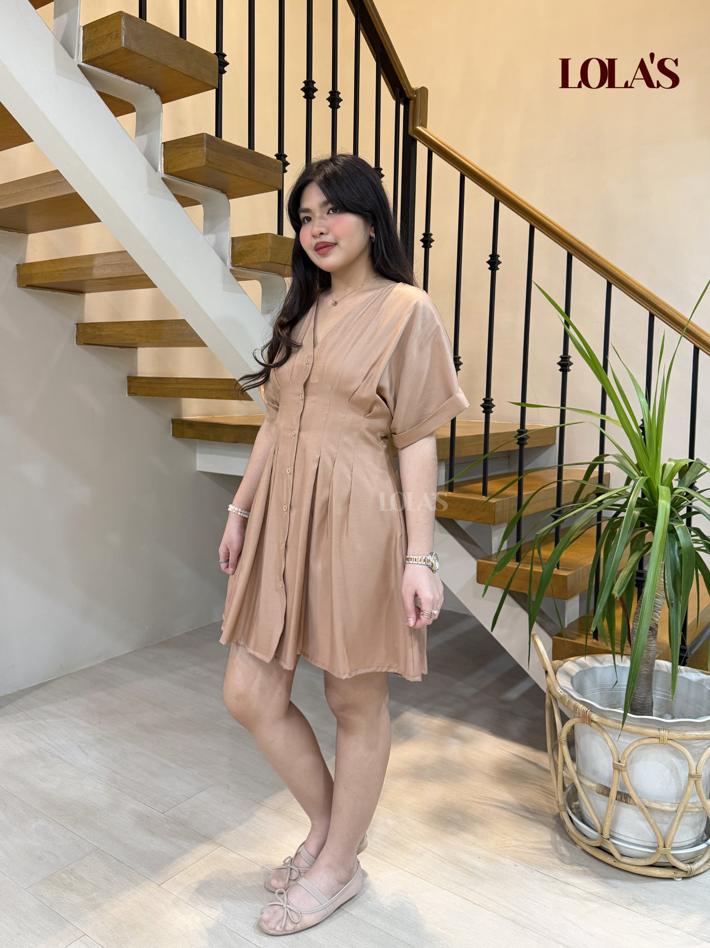 Felicia Dress (Soft Brown)