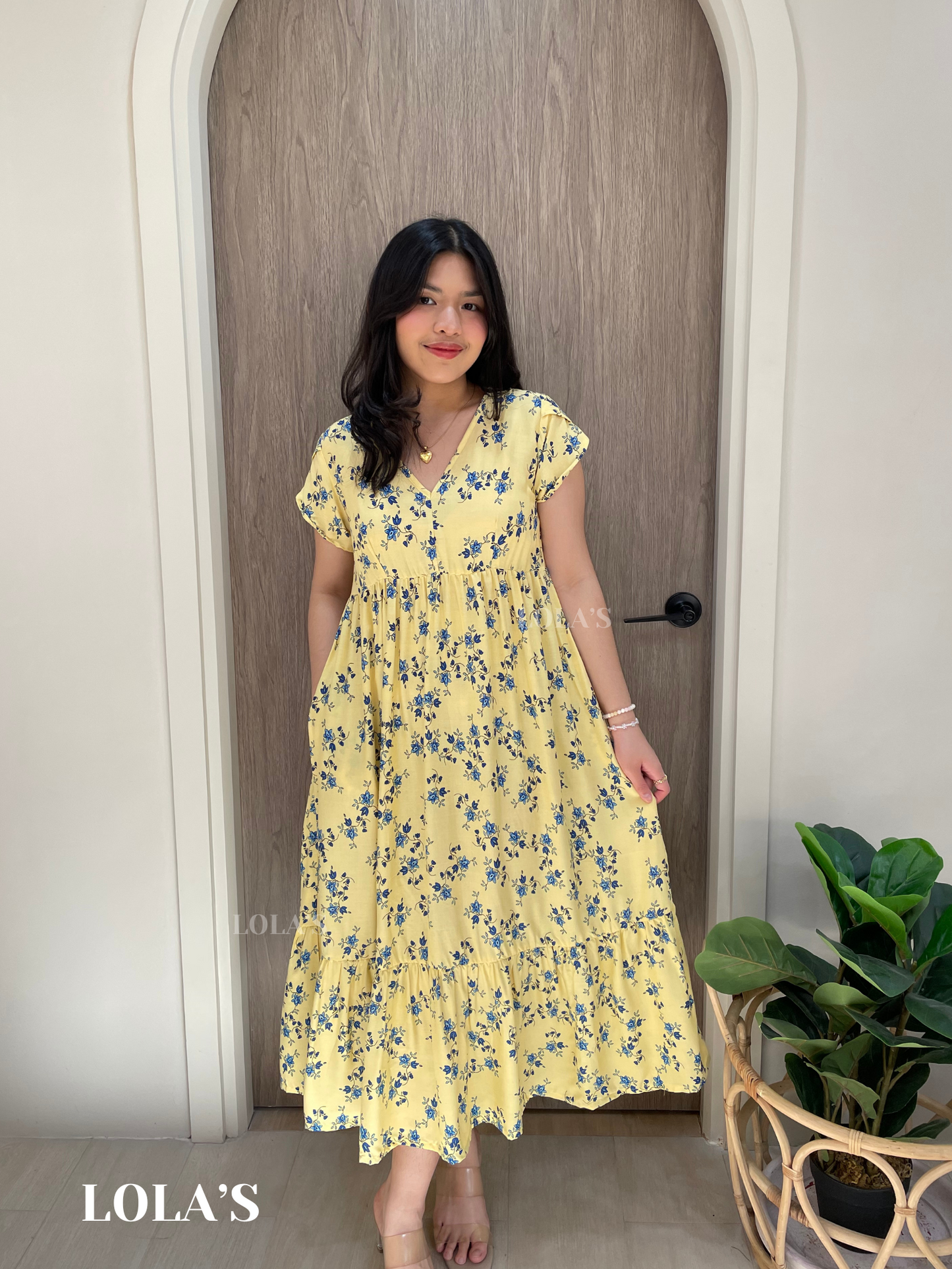 Jane Dress (Yellow Floral)