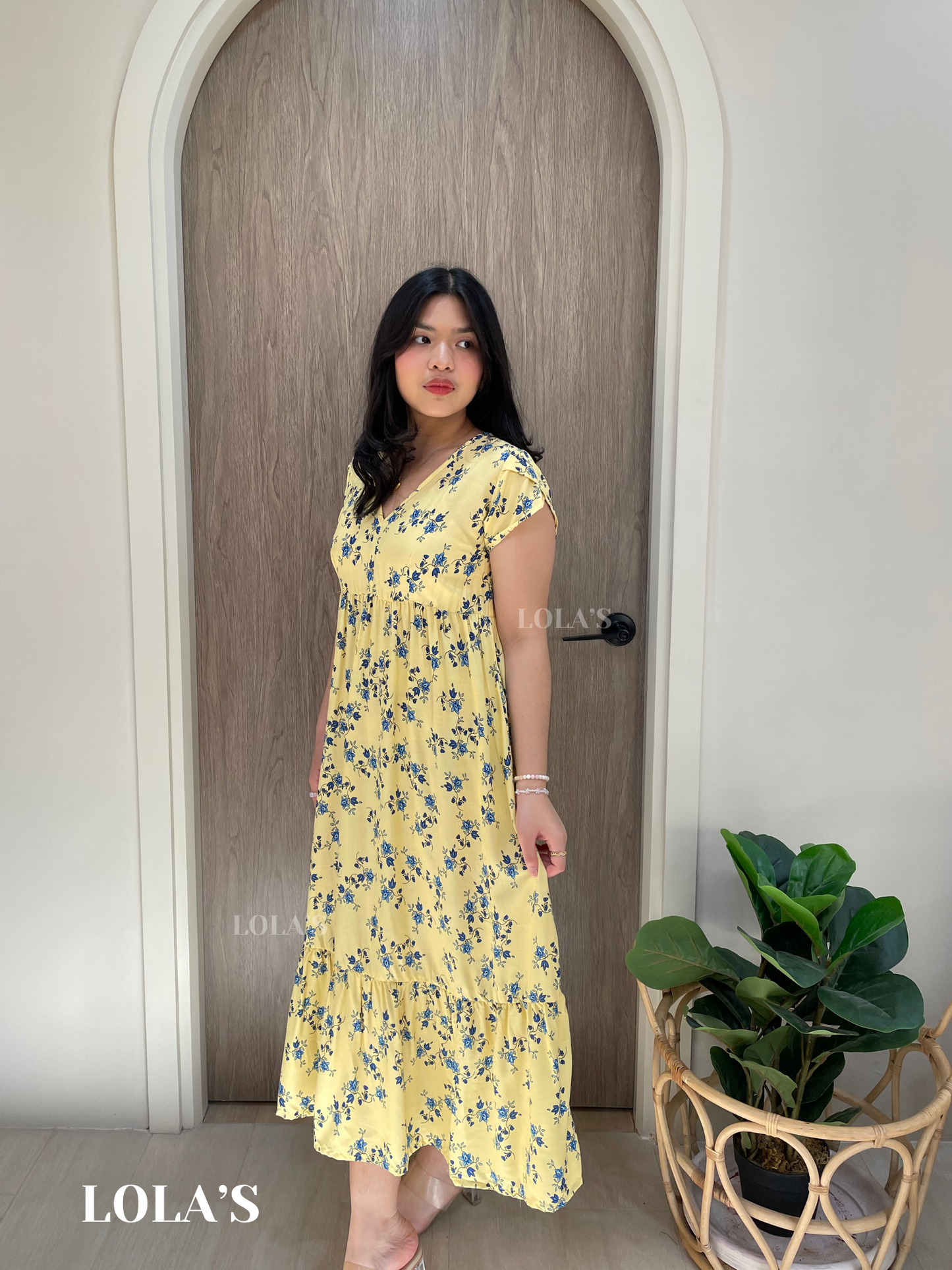 Jane Dress (Yellow Floral)