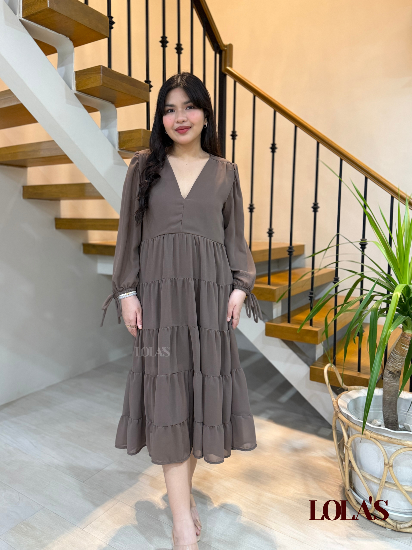 Anna Dress (Taupe)