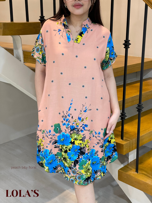 Corazon Dress (Peach BY Floral)
