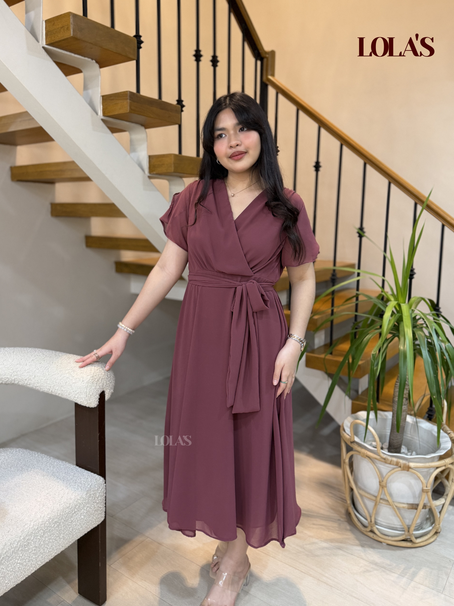 Glinda Dress (Mauve)