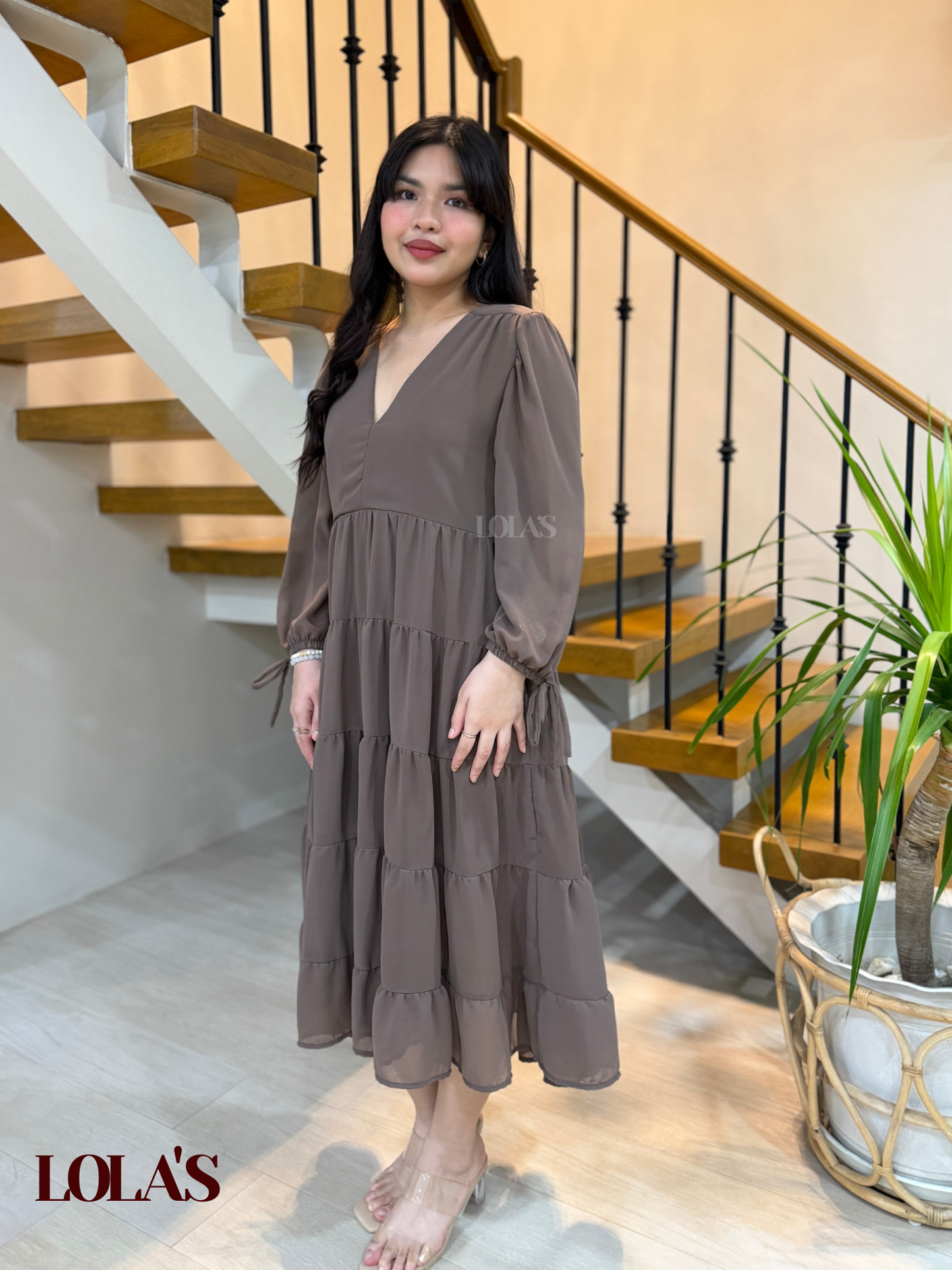 Anna Dress (Taupe)