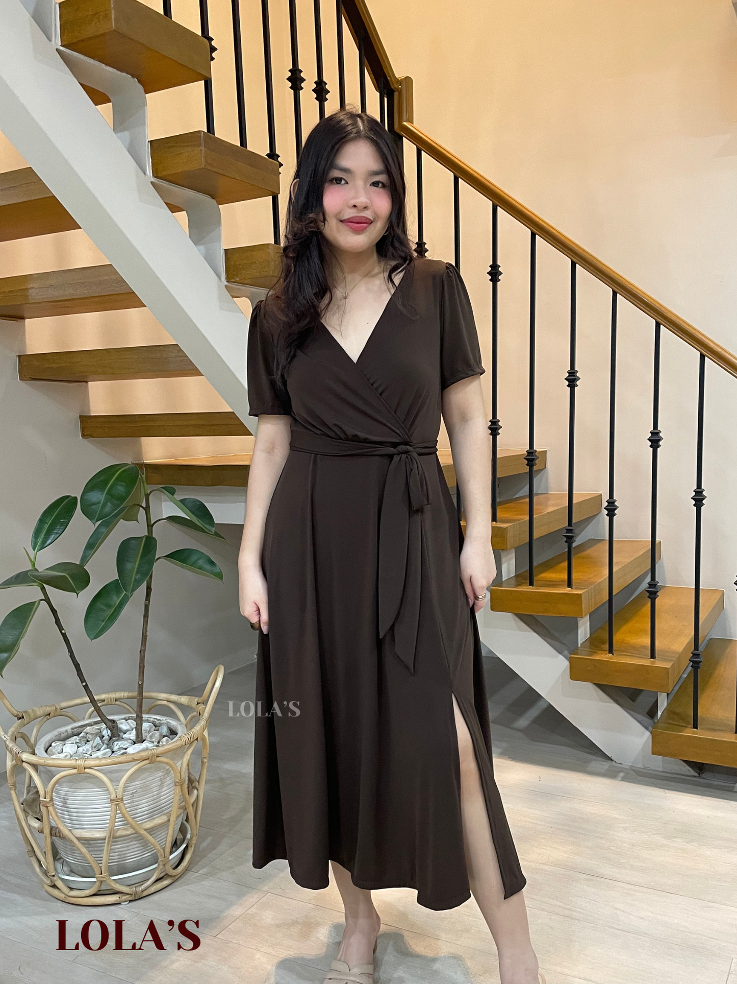 Celestine Dress (Cocoa*)