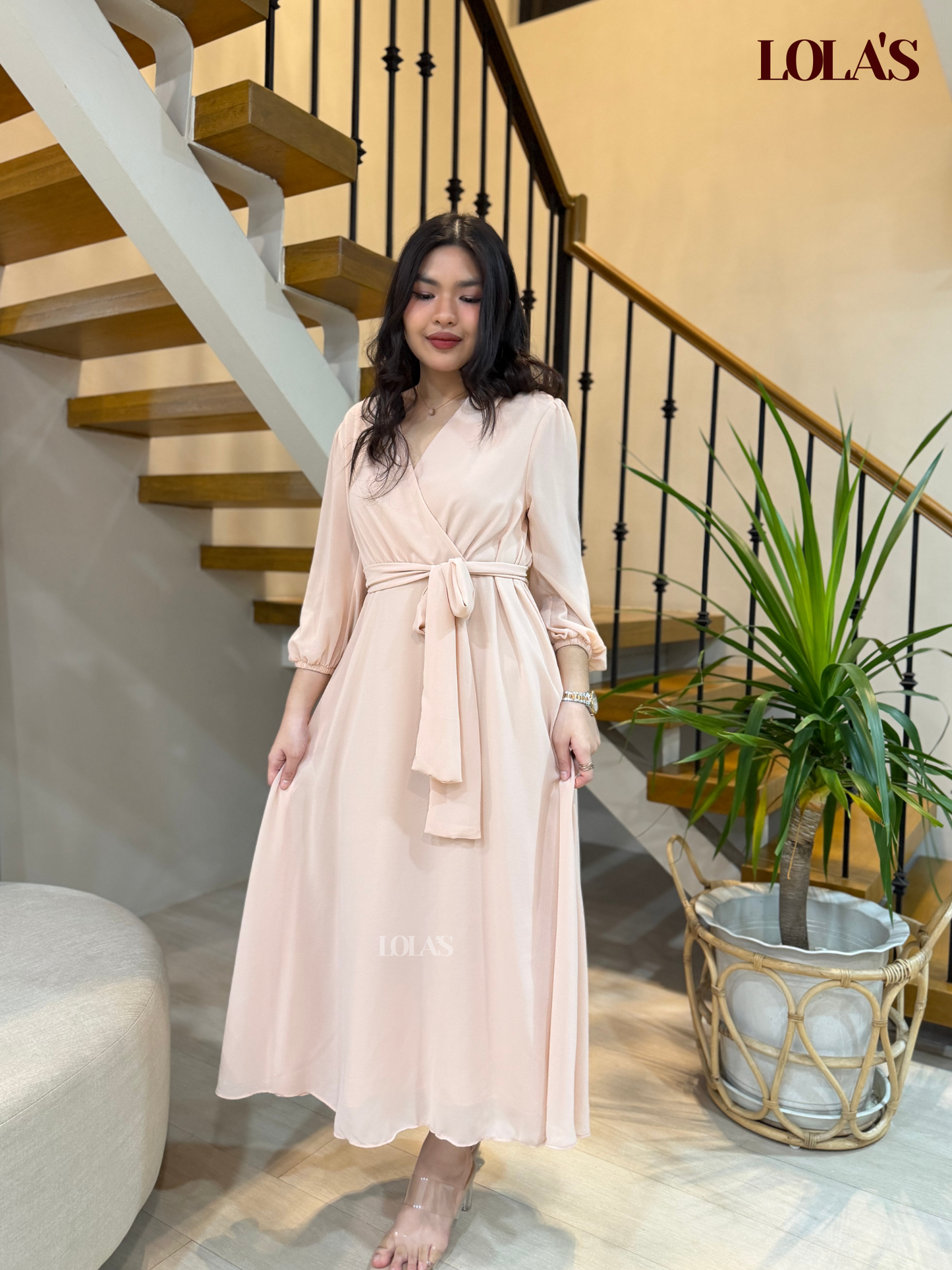 Paula Dress (Peach)
