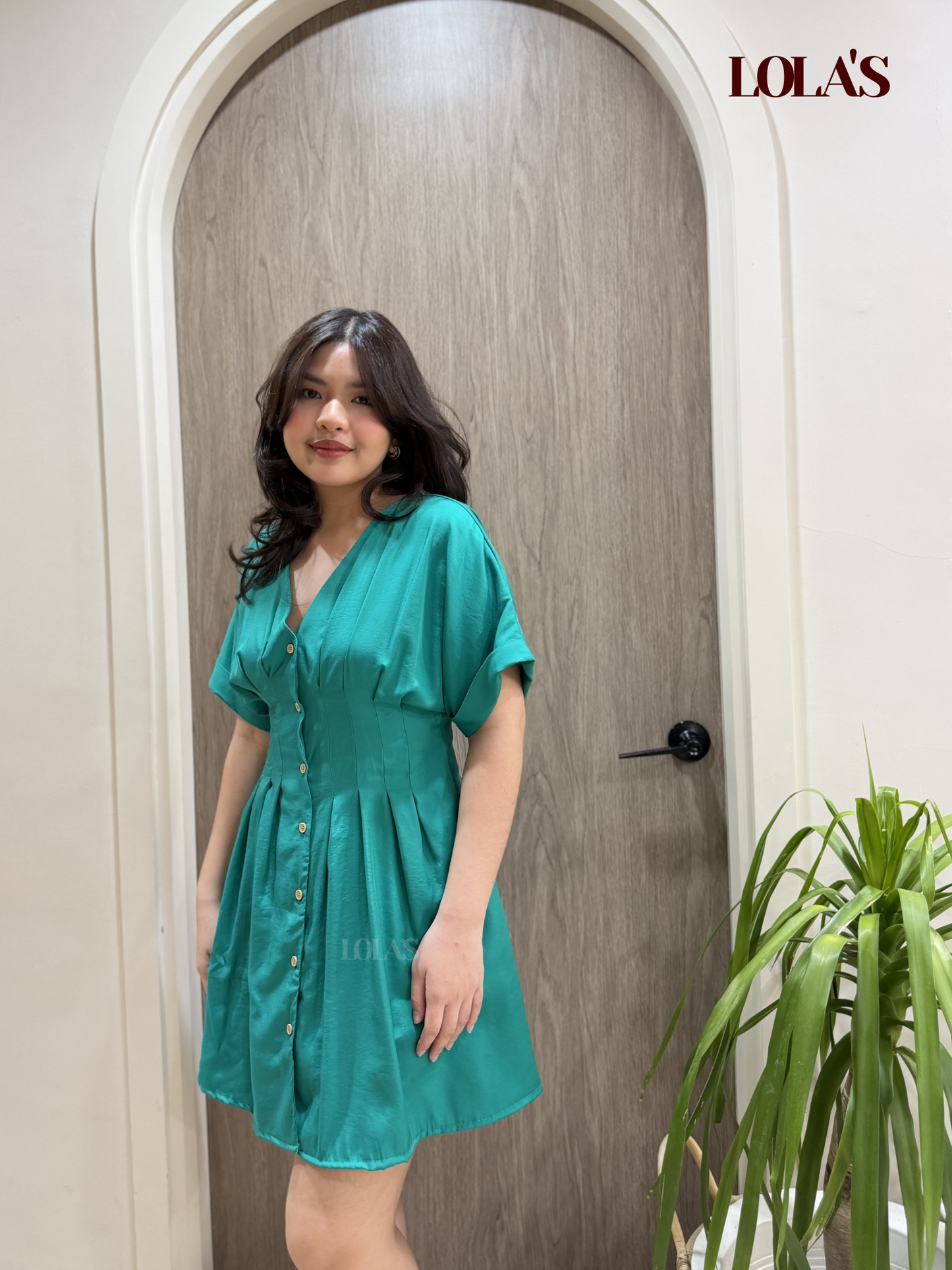 Felicia Dress (Aqua Green)