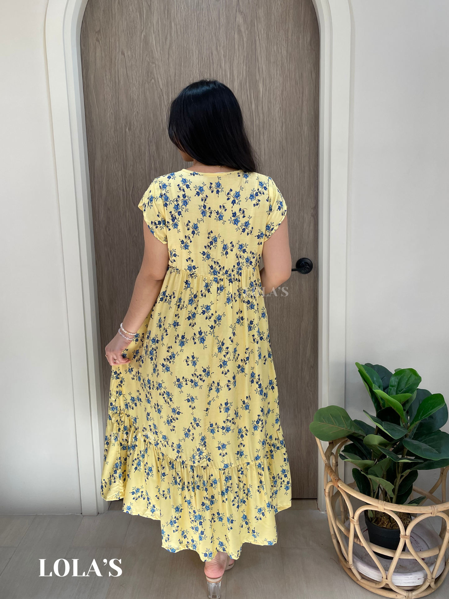 Jane Dress (Yellow Floral)