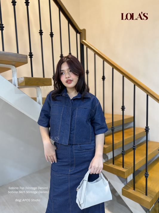Sabina Top (Vintage Denim)