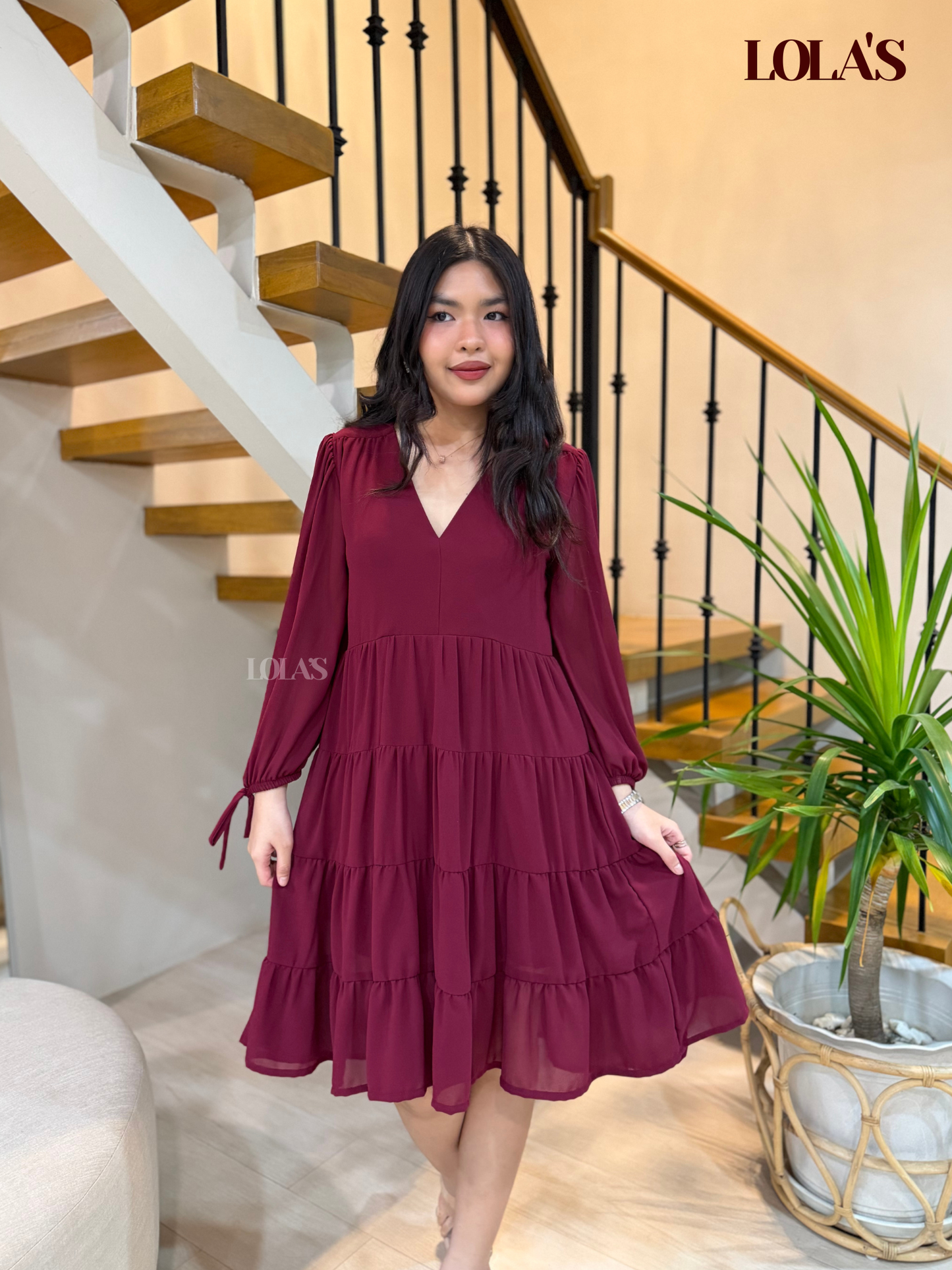 Diana Dress (Wine)