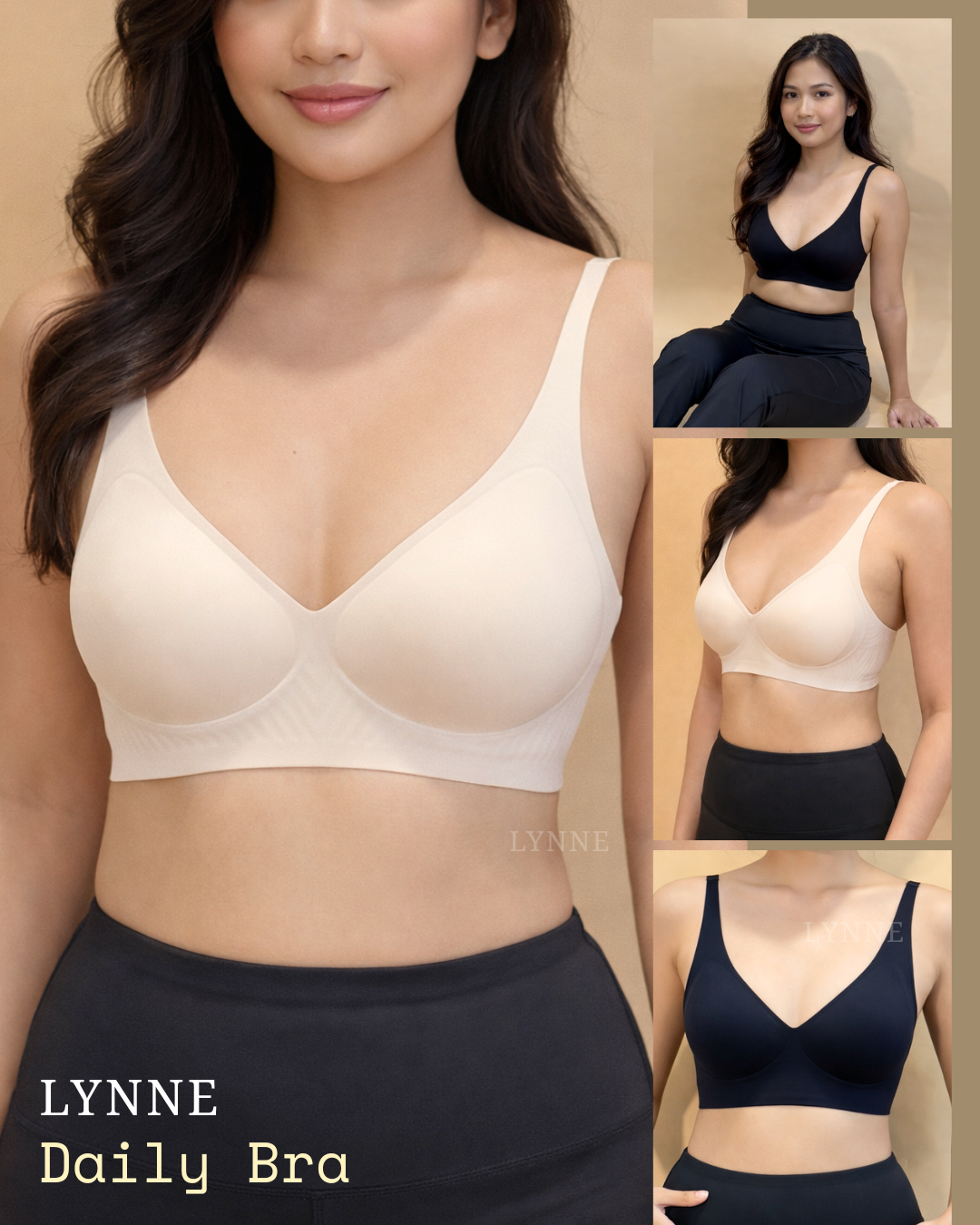 Daily Bra (Black) by Lynne