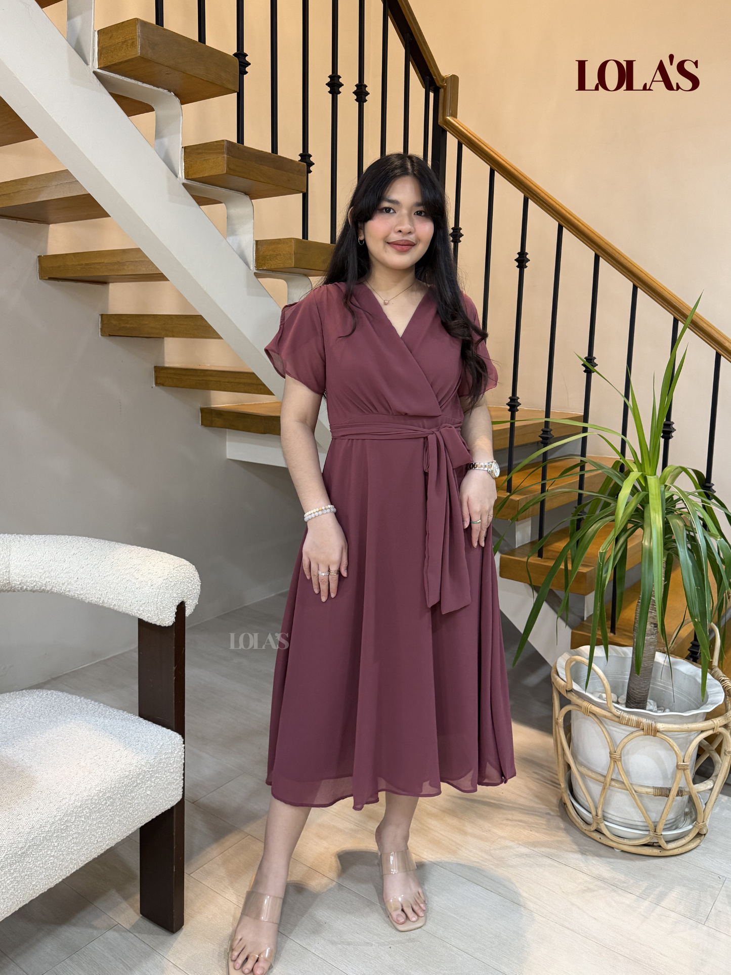 Glinda Dress (Mauve)