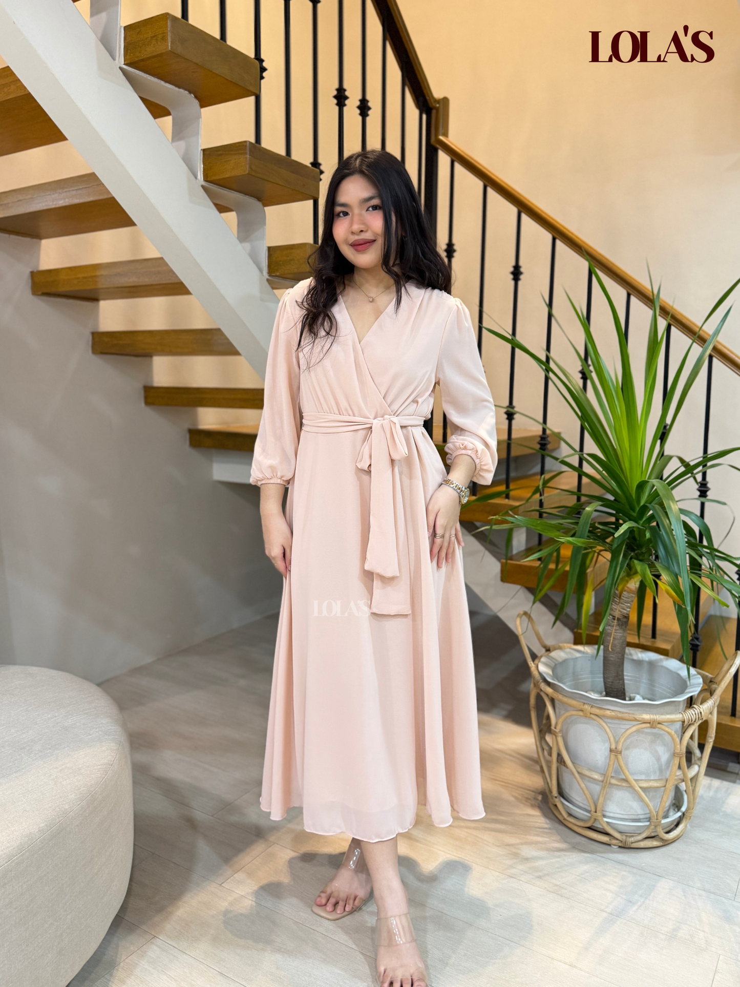 Paula Dress (Peach)