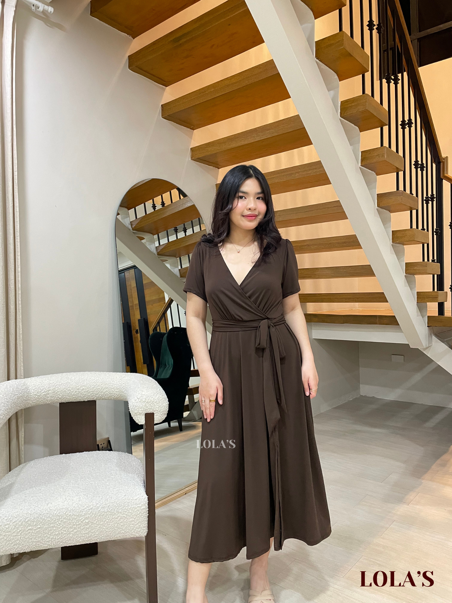 Celestine Dress (Chocolate)