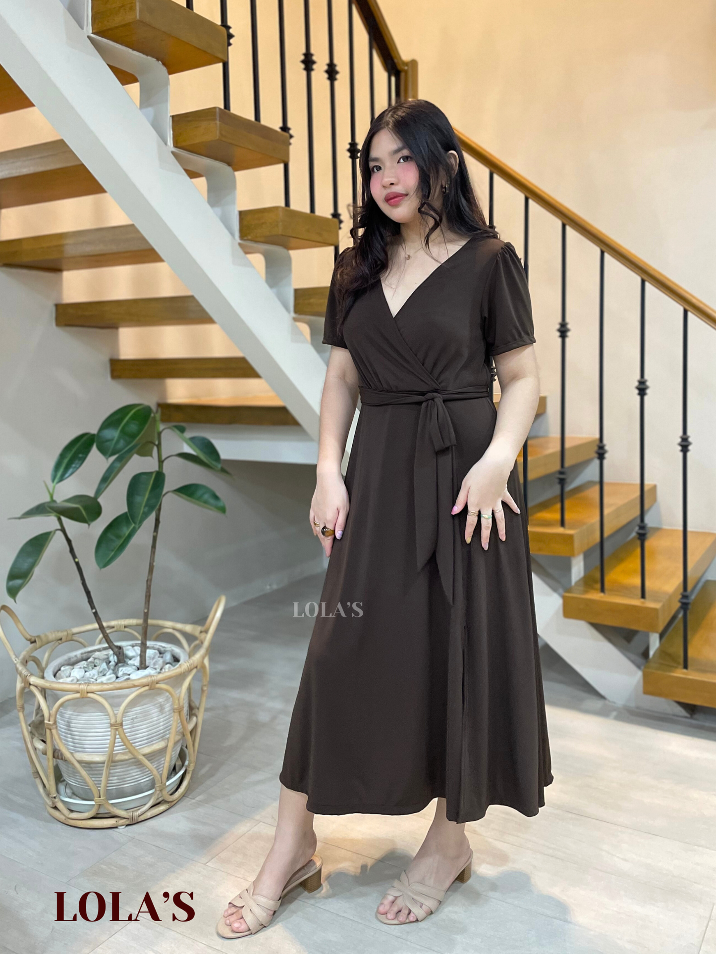 Celestine Dress (Cocoa*)