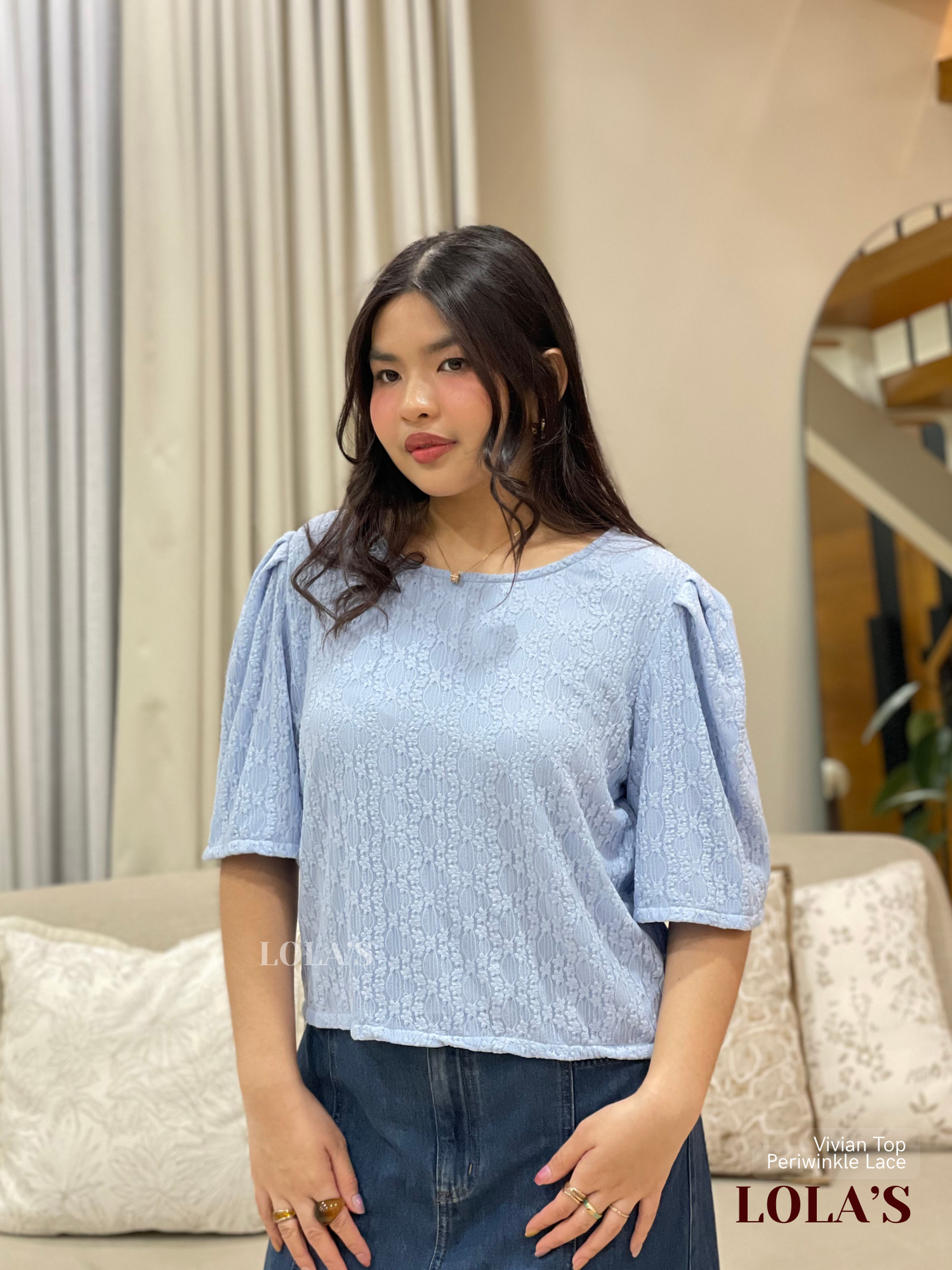 Vivian Top (Periwinkle Lace)