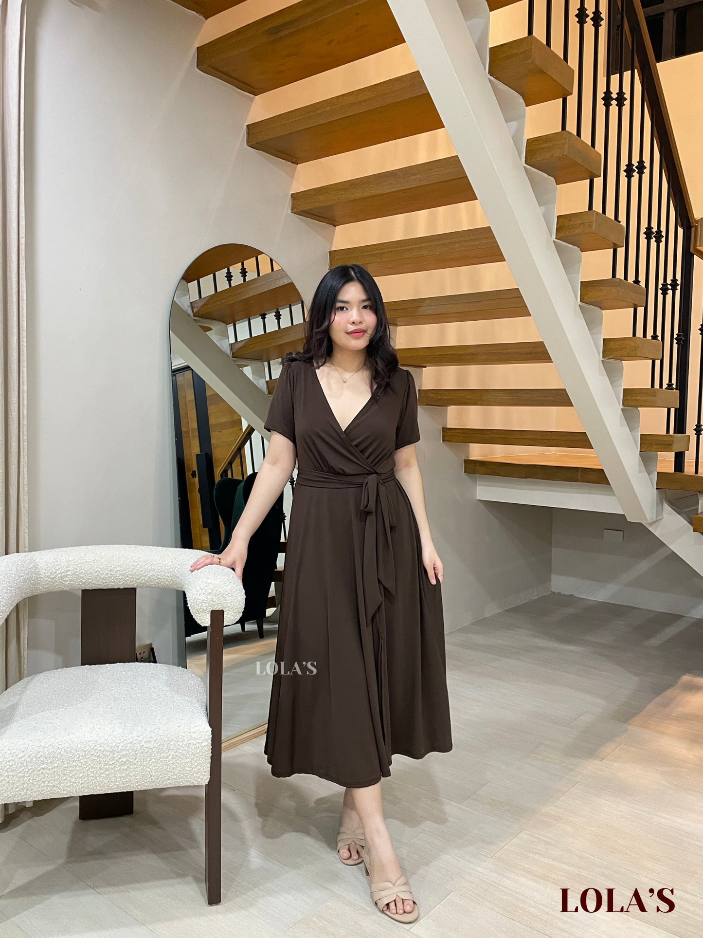 Celestine Dress (Chocolate)