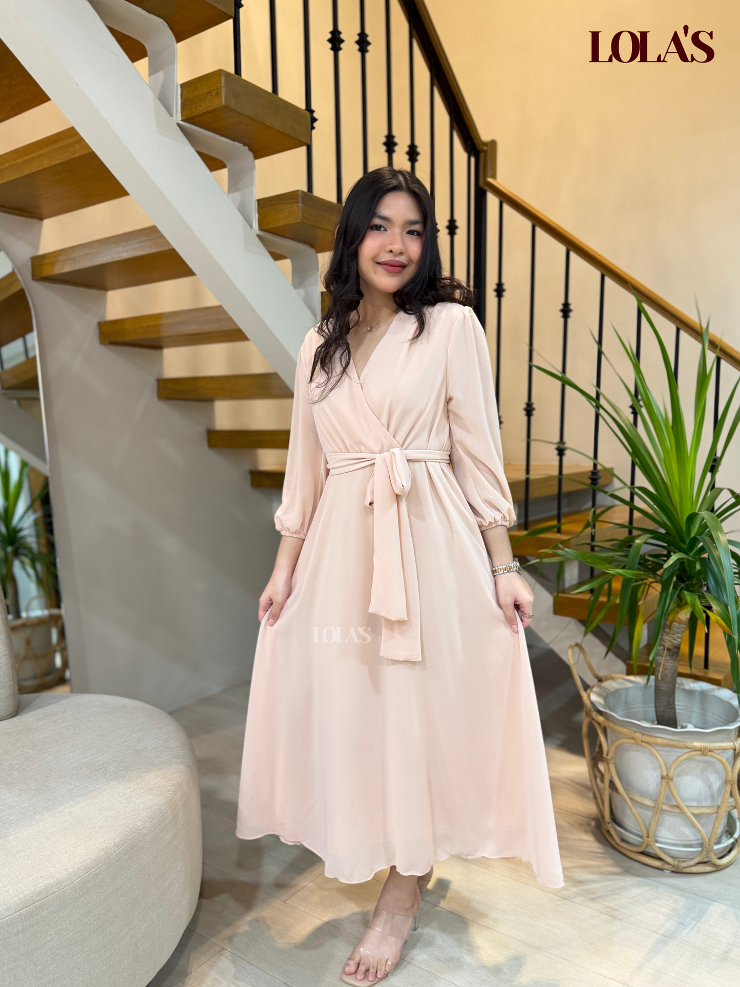 Paula Dress (Peach)