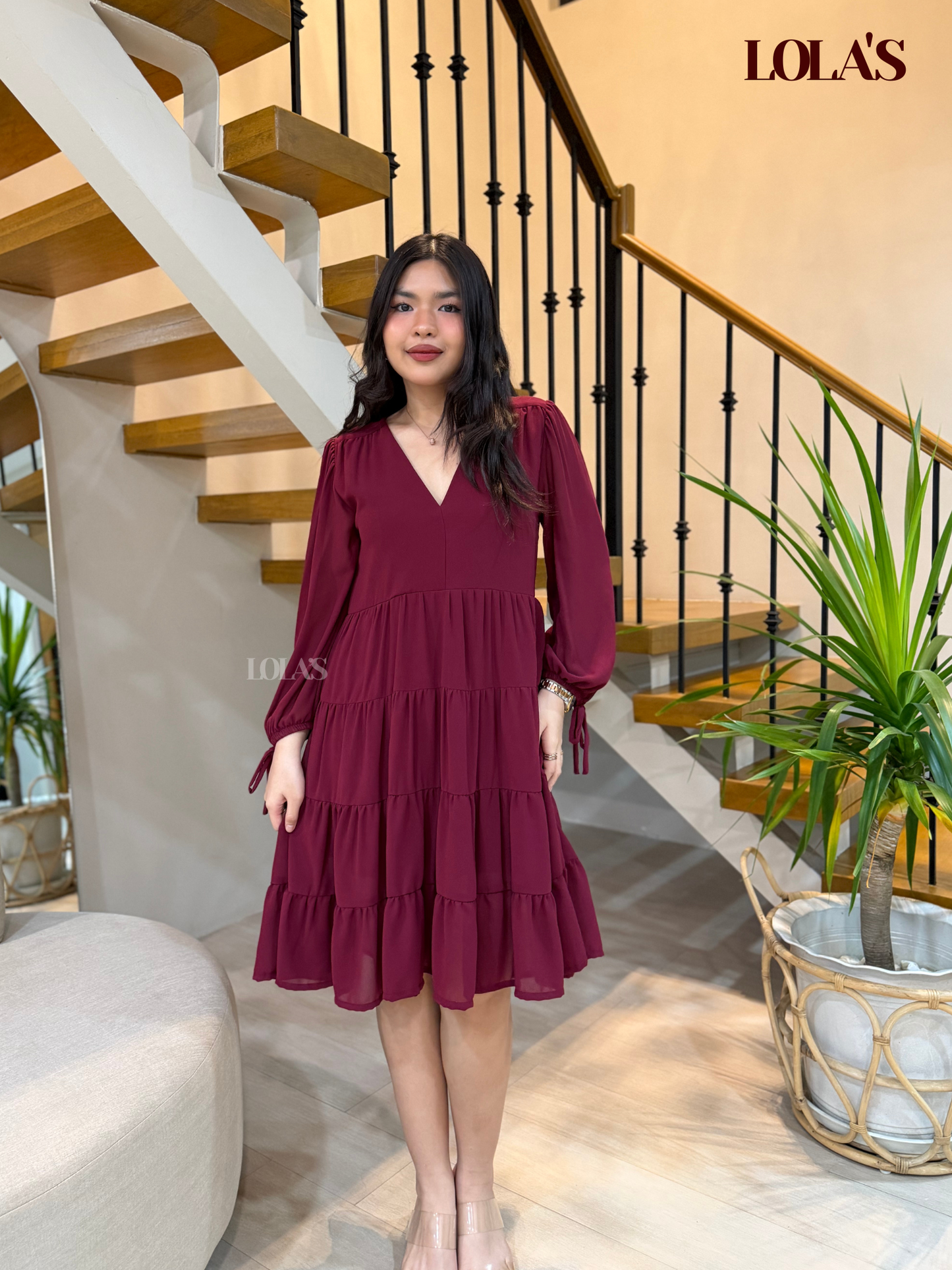 Diana Dress (Wine)