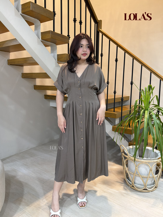 Frederica Dress (Taupe)