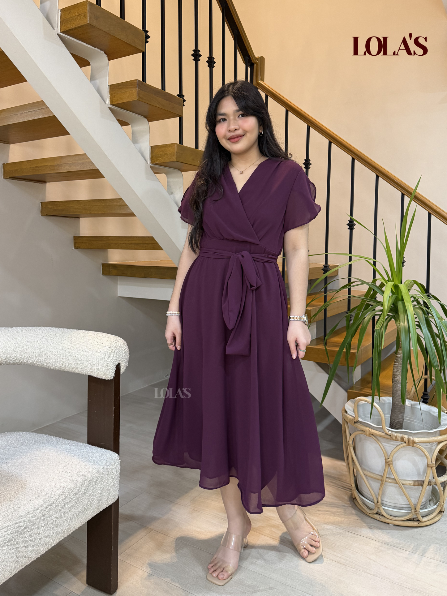 Glinda Dress (Wine)