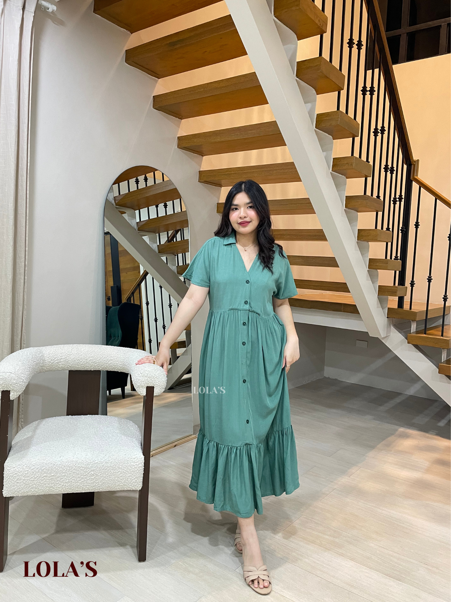 Regine Dress (Sage)