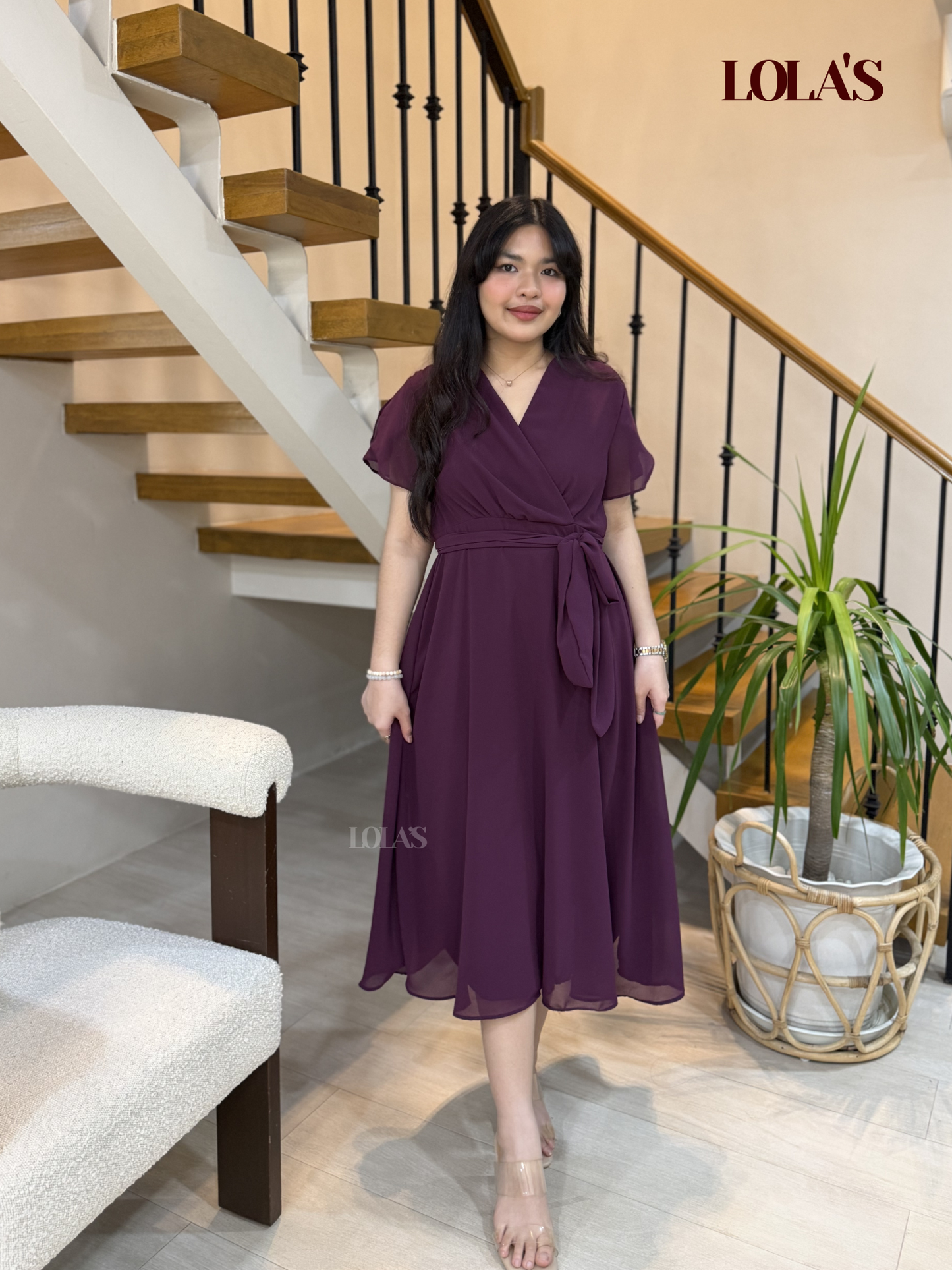 Glinda Dress (Wine)