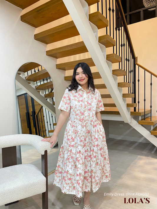 Emily Dress (Pink Florals)