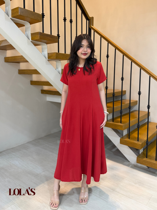 Kathleen Dress  (Cherry)