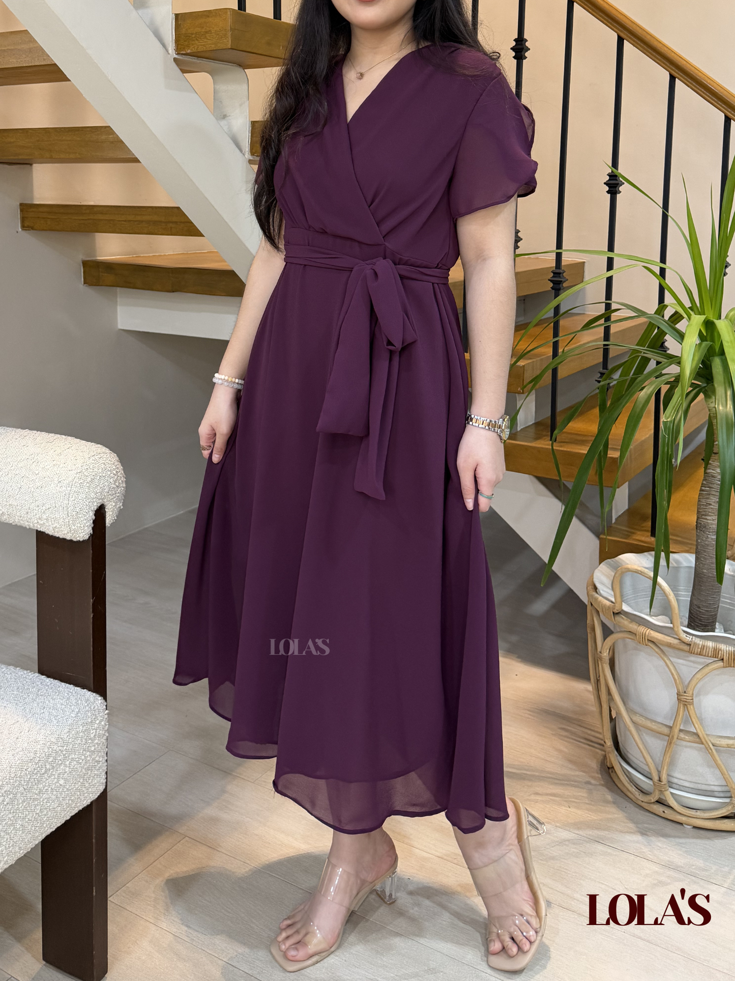 Glinda Dress (Wine)
