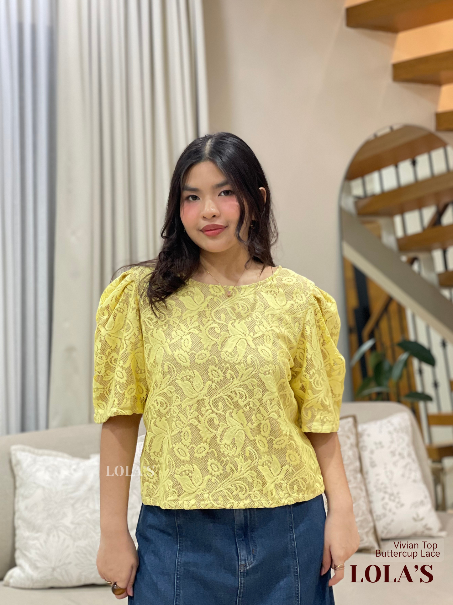 Vivian Top (Buttercup Lace)