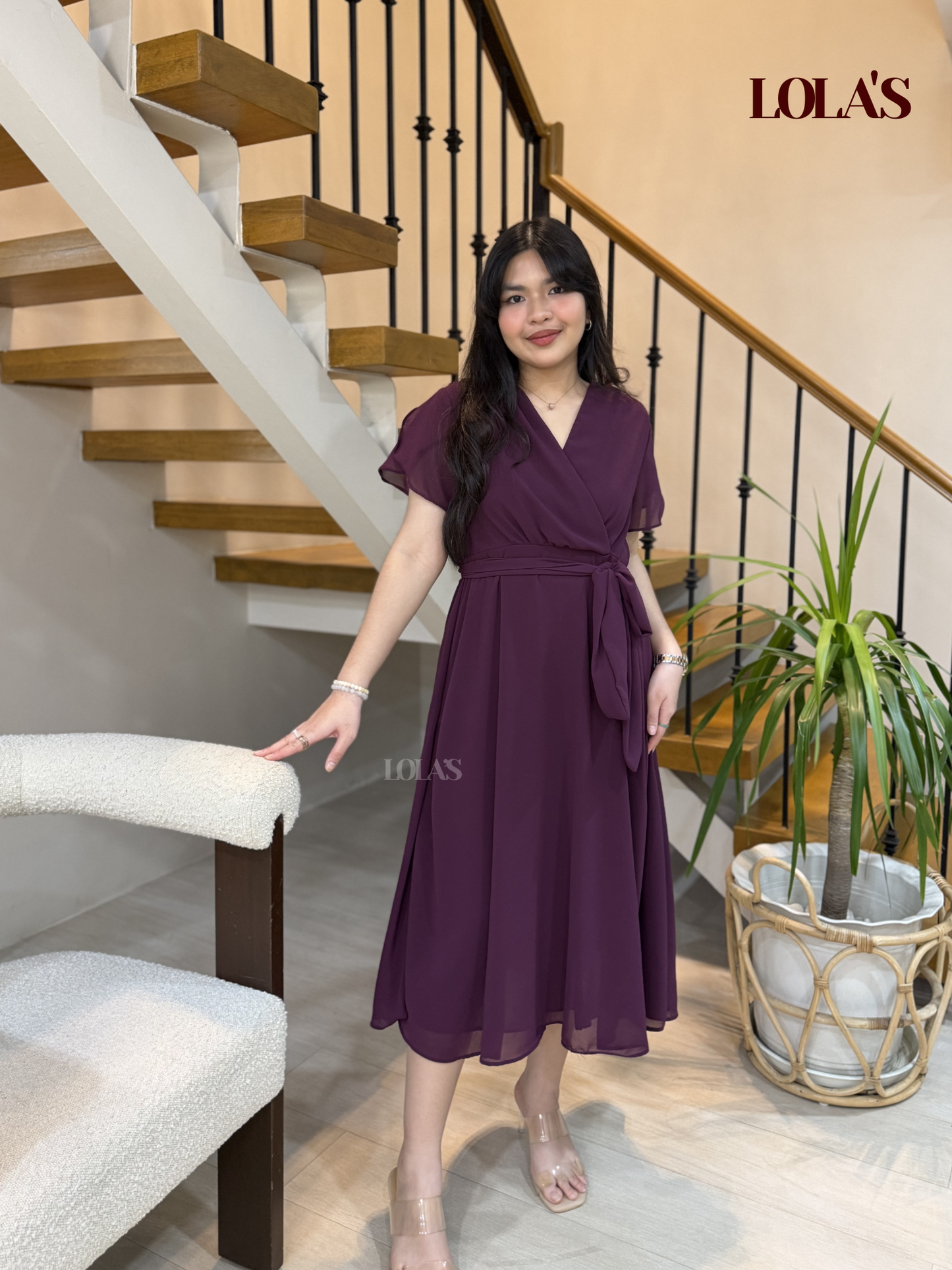 Glinda Dress (Wine)