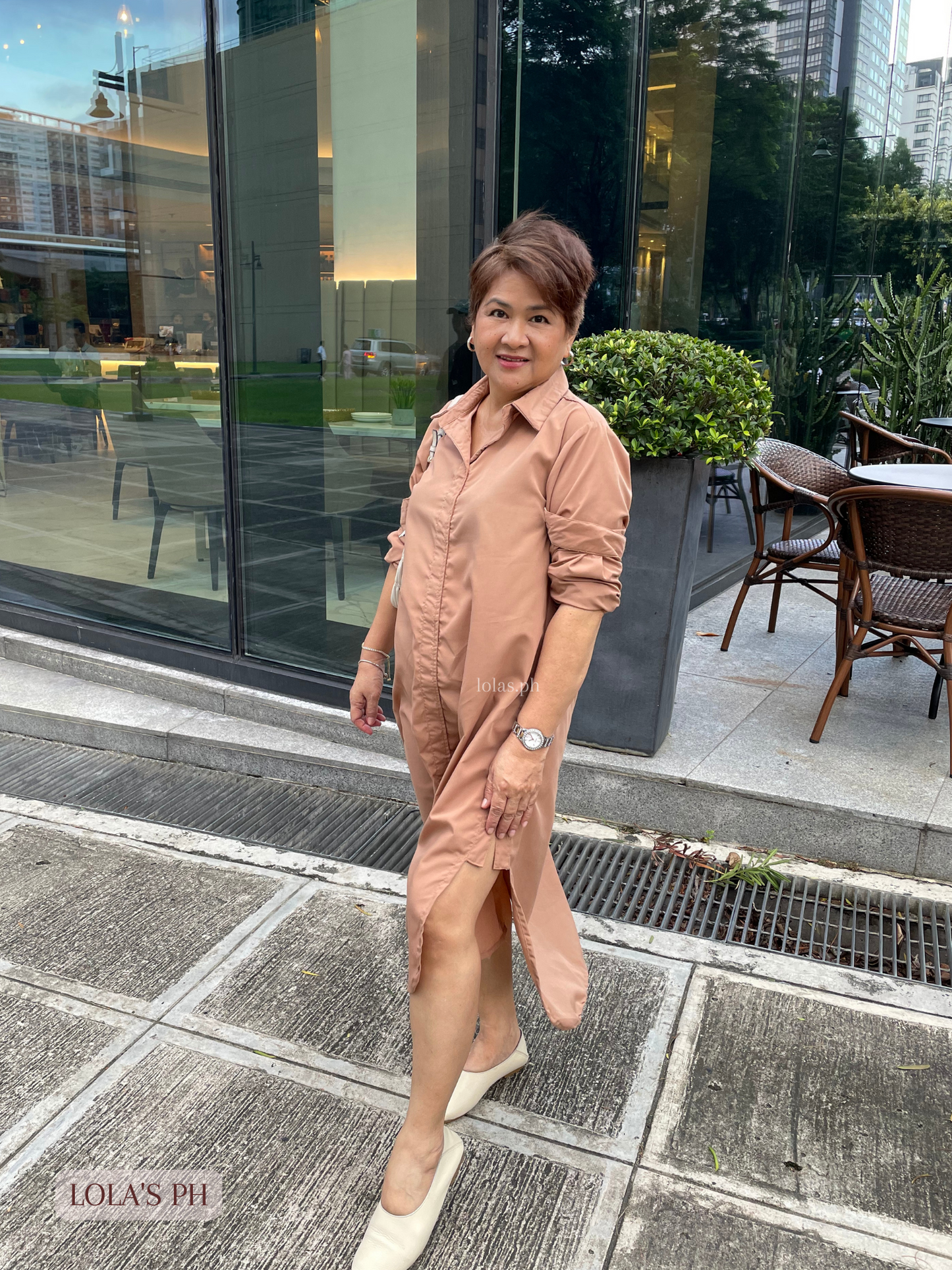Brianna Polo Dress (Mocha)