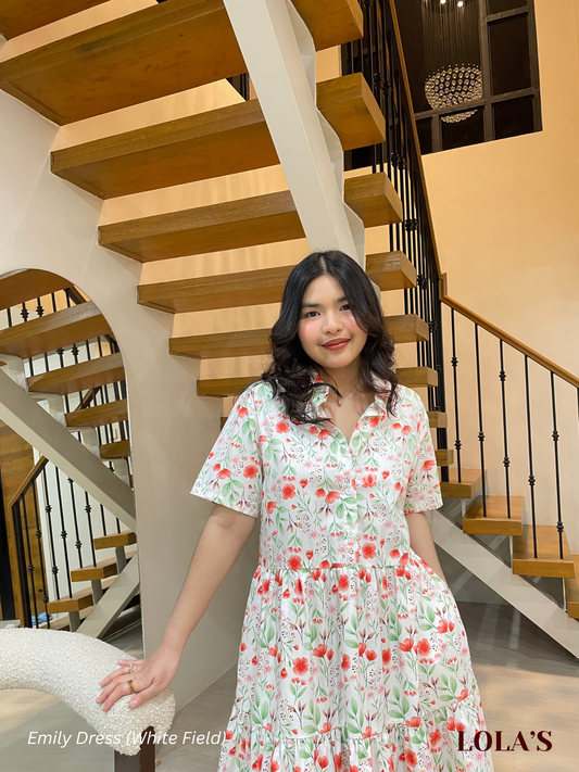 Emily Dress (White Field)