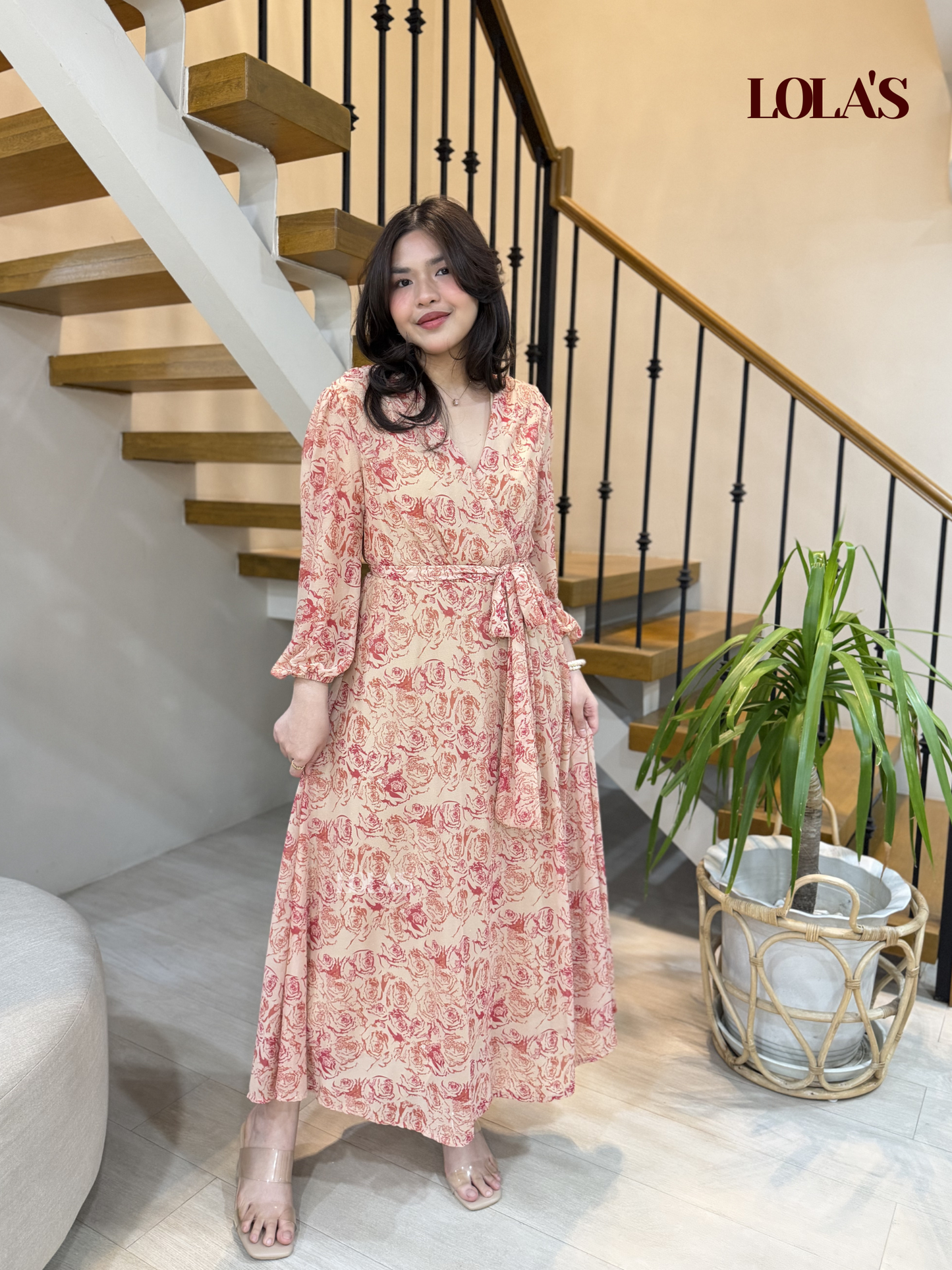 Paula Dress (Rose Blooms)