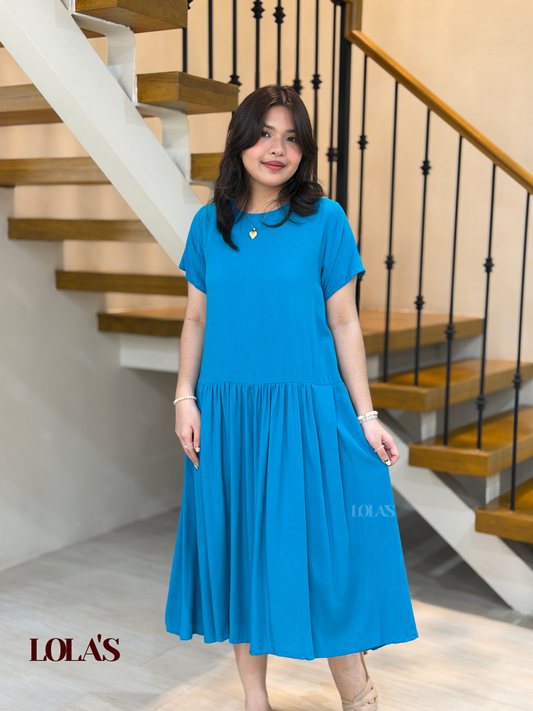 Mina Dress (Aqua Blue)