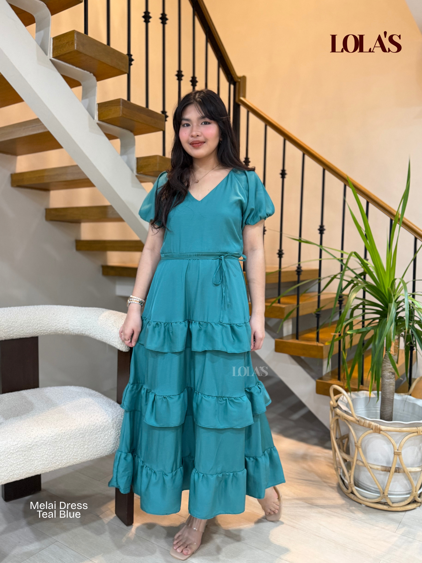 Melai Dress (Teal Blue)