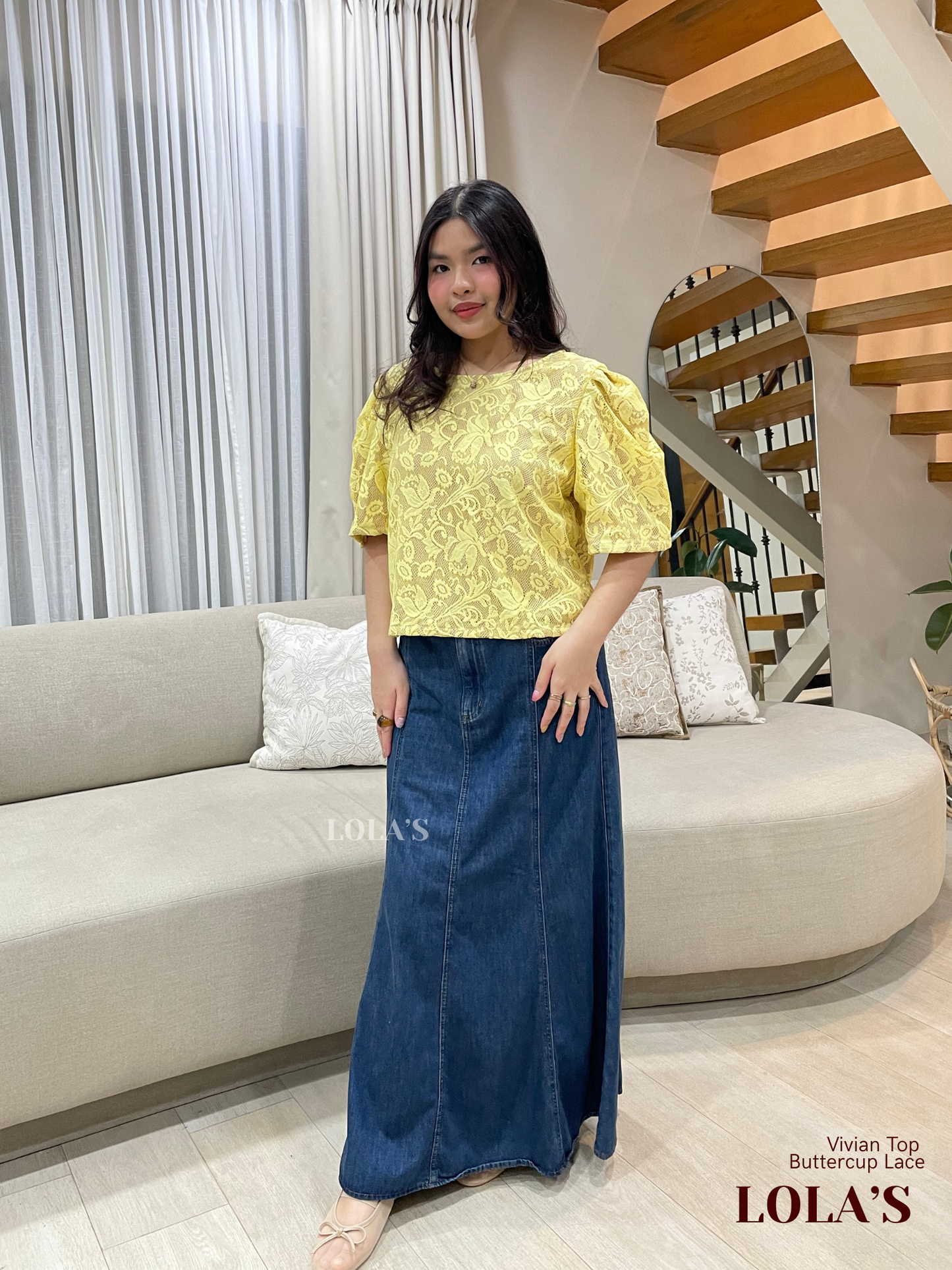 Vivian Top (Buttercup Lace)