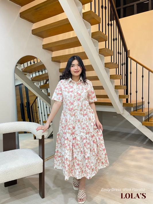 Emily Dress (Pink Florals)