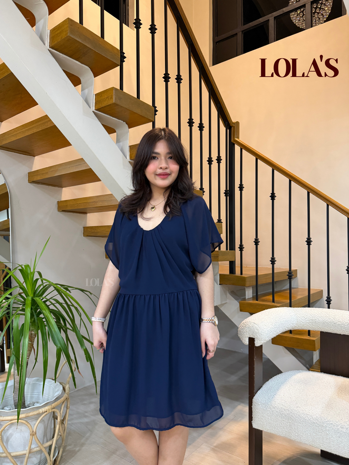 Nessa Dress (Navy Blue)